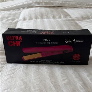 ULTA CHI Pink Metallic Soft Touch Tourmaline Ceramic Hairstyling Iron